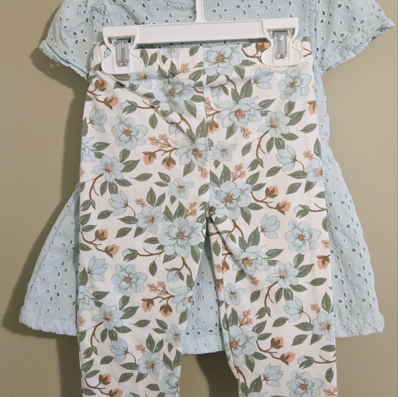 Floral Capri Set with Head Accessory Size 4T - Picture 2 of 6